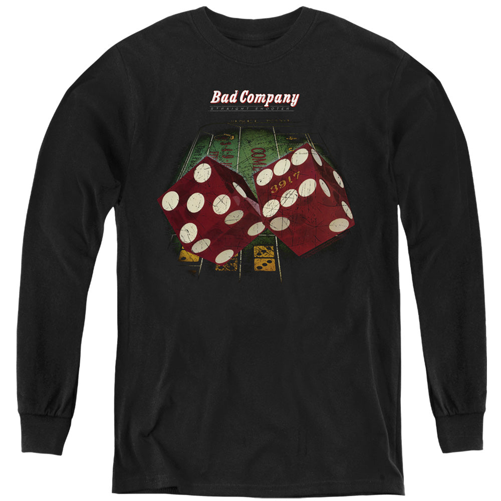 Bad Company/straight Shooter-youth Long Sleeve-black