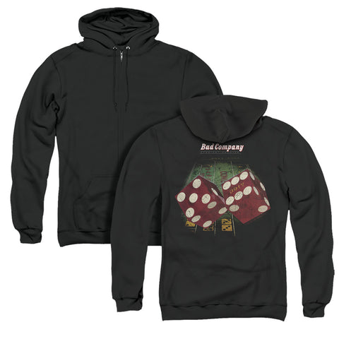 Bad Company/straight Shooter (back Print)-adult Zipper Hoodie-black