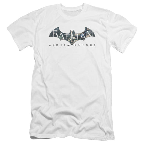 Batman Arkham Knight/descending Logo-premuim Canvas Adult Slim Fit 30/1-white
