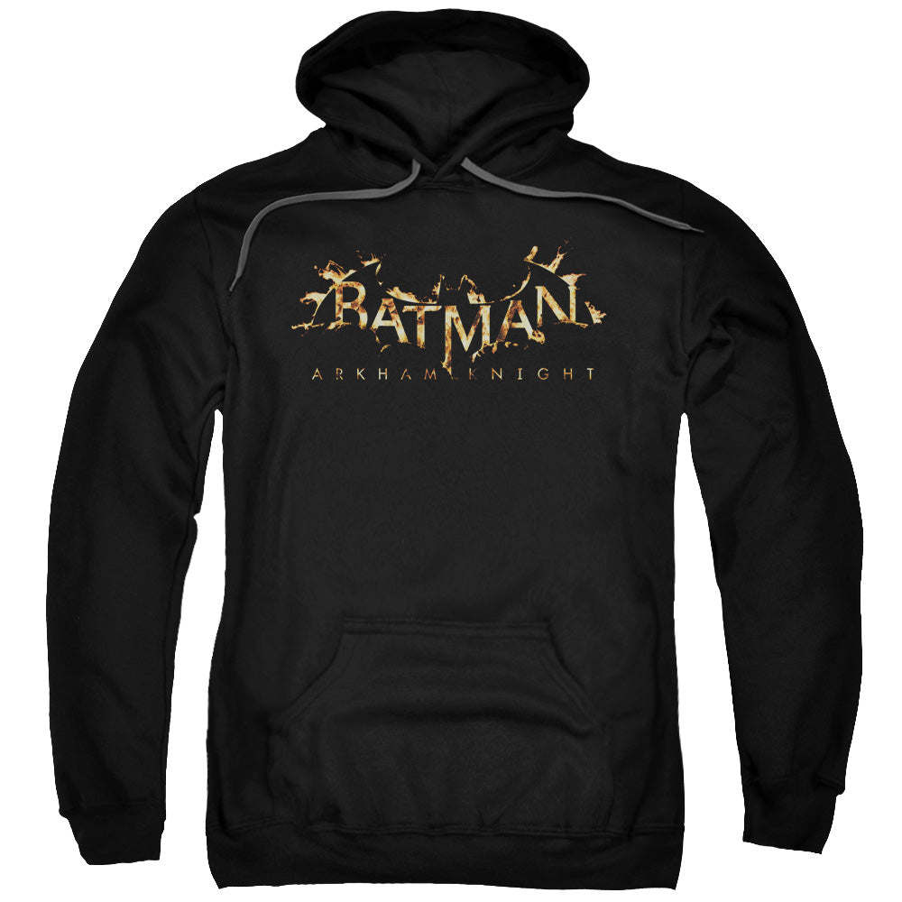 Batman Arkham Knight/ak Flame Logo-adult Pull-over Hoodie-black