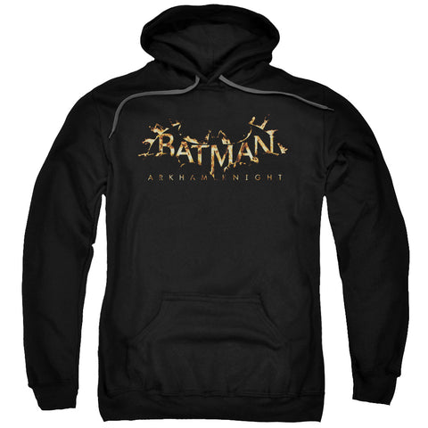 Batman Arkham Knight/ak Flame Logo-adult Pull-over Hoodie-black