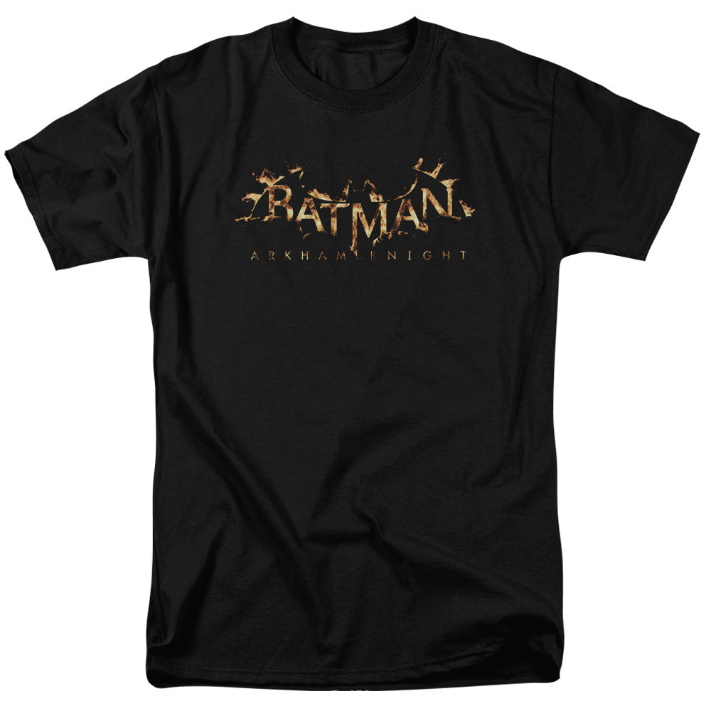 Batman Arkham Knight/ak Flame Logo-s/s Adult 18/1-black