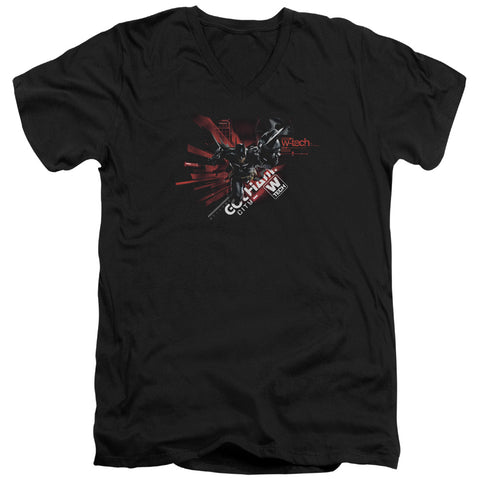 Batman Arkham Knight/ak Tech-s/s Adult V-neck 30/1-black