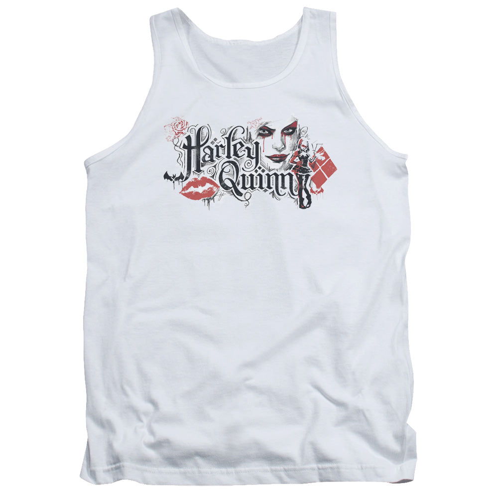 Batman Arkham Knight/lips-adult Tank-white
