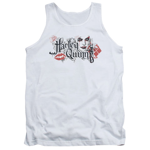 Batman Arkham Knight/lips-adult Tank-white