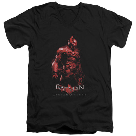 Batman Arkham Knight/knight-s/s Adult V-neck 30/1-black