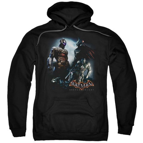 Batman Arkham Knight/face Off-adult Pull-over Hoodie-black