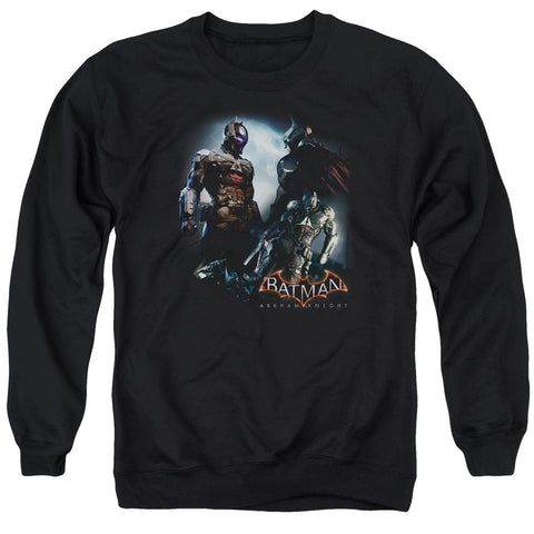 Batman Arkham Knight/face Off - Adult Crewneck Sweatshirt - Black