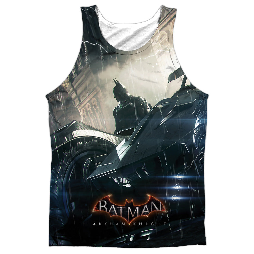 Batman Arkham Knight/into The Night-adult 100% Poly Tank Top-white