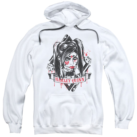 Batman Arkham Knight/sugar Quinn-adult Pull-over Hoodie-white