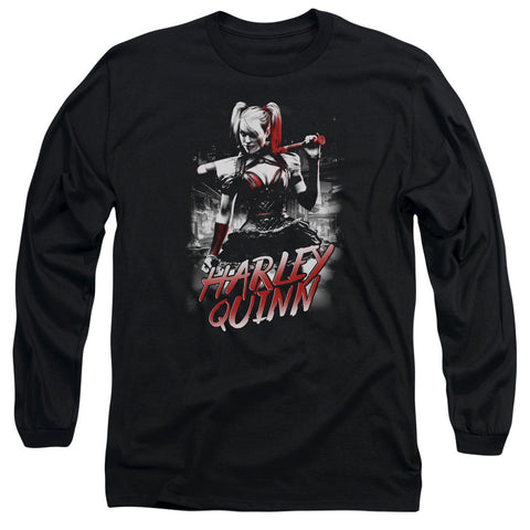 Batman Arkham Knight/quinn City-l/s Adult 18/1-black