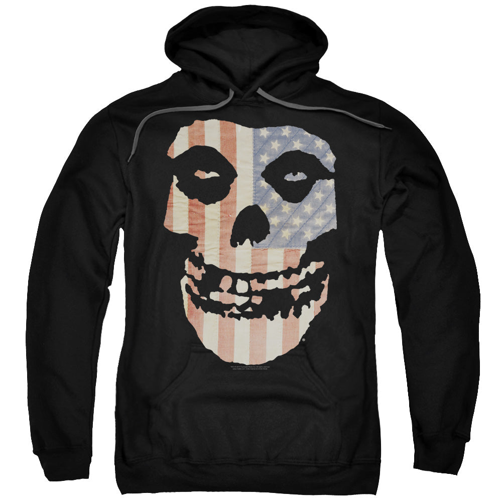 Misfits/fiend Flag-adult Pull-over Hoodie-black