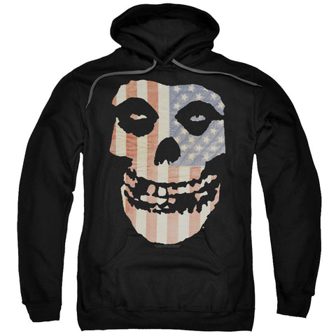 Misfits/fiend Flag-adult Pull-over Hoodie-black