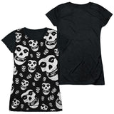 Junior Cap Sleeve 100% Poly Black Back