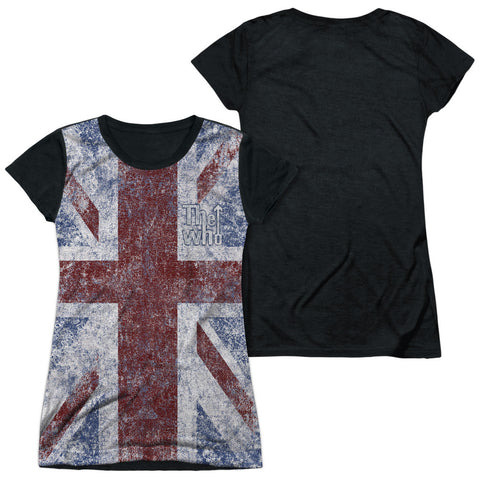 Junior Cap Sleeve 100% Poly Black Back