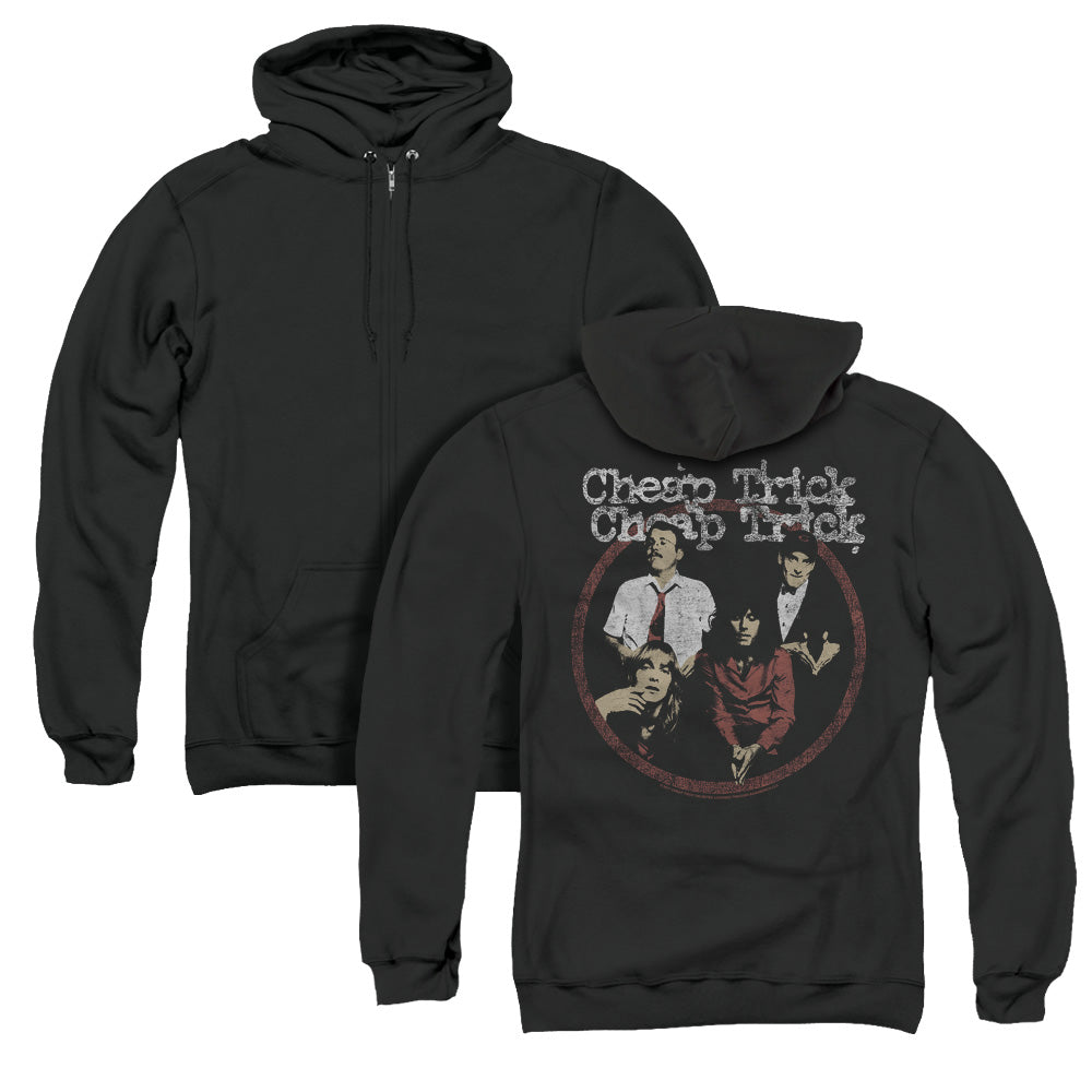 Cheap Trick/cheap Trick (back Print) - Adult Zipper Hoodie-black