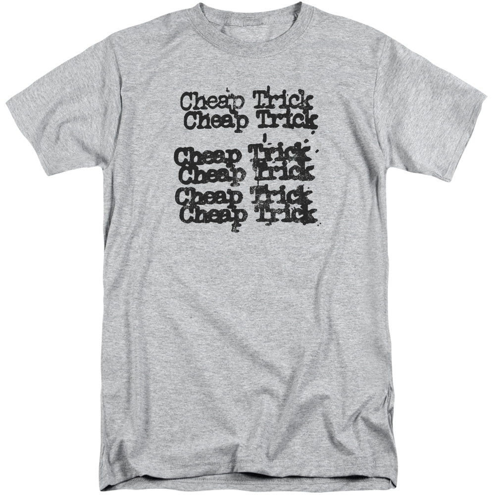 Cheap Trick/cheap Trick Logo-s/s Adult Tall 18/1-athletic Heather