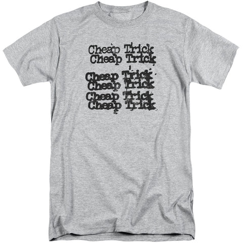 Cheap Trick/cheap Trick Logo-s/s Adult Tall 18/1-athletic Heather
