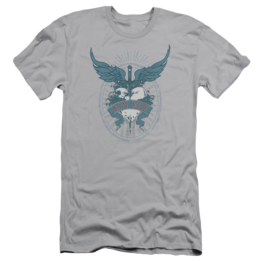 Bon Jovi/winged Heart-s/s Adult 30/1-silver