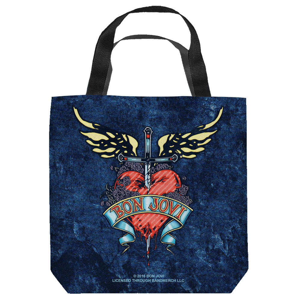 BON JOVI-WEATHERED DENIM - TOTE BAG - 13x13