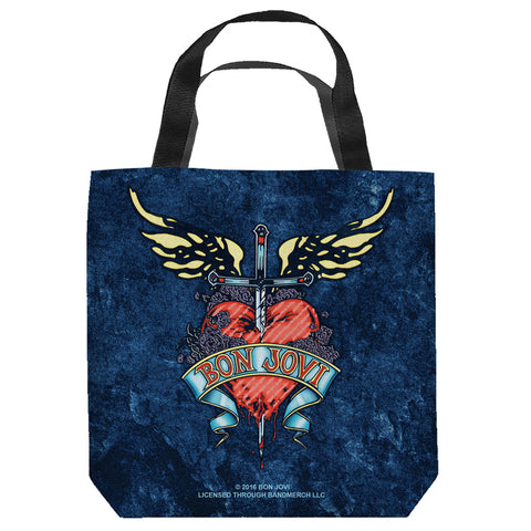 BON JOVI-WEATHERED DENIM - TOTE BAG - 16x16