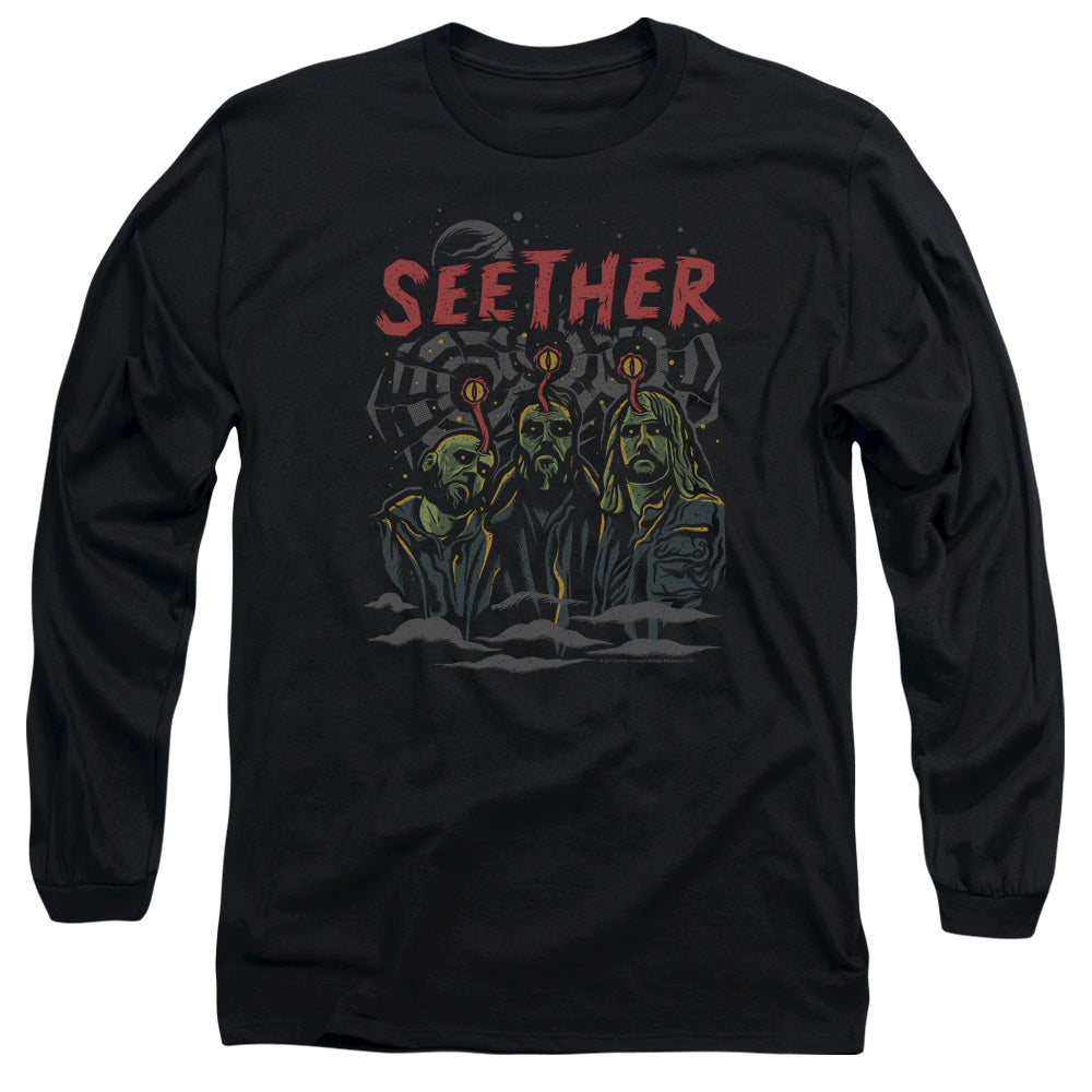 Seether/mind Control-l/s Adult 18/1-black