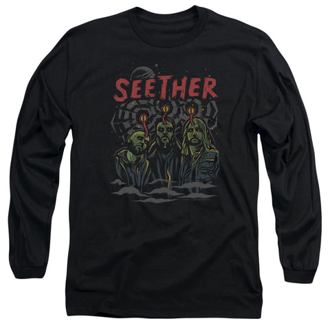 Seether/mind Control-l/s Adult 18/1-black