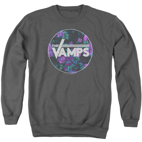 The Vamps/floral Vamps-adult Crewneck Sweatshirt-charcoal