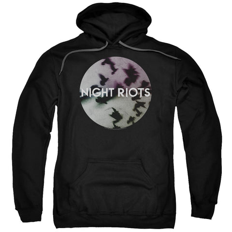 Night Riots/flock-adult Pull-over Hoodie-black
