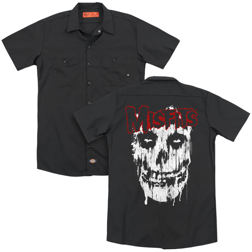 Misfits/splatter (back Print) - Adult Work Shirt - Black