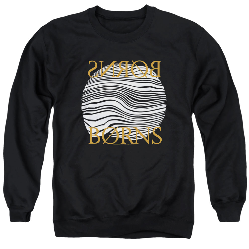 Borns/thumbprint-adult Crewneck Sweatshirt-black
