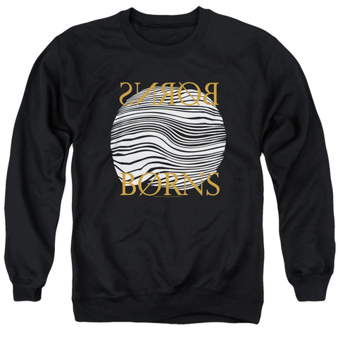 Borns/thumbprint-adult Crewneck Sweatshirt-black