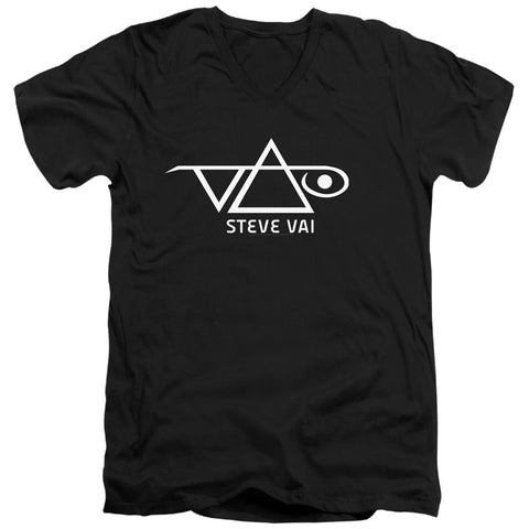 Steve Vai/logo-s/s Adult V-neck 30/1-black