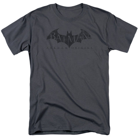 Batman Arkham Origins/crackle Logo - S/s Adult 18/1 - Charcoal