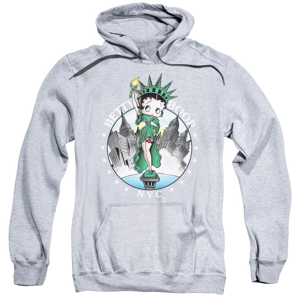 Betty Boop/nyc-adult Pull-over Hoodie-athletic Heather