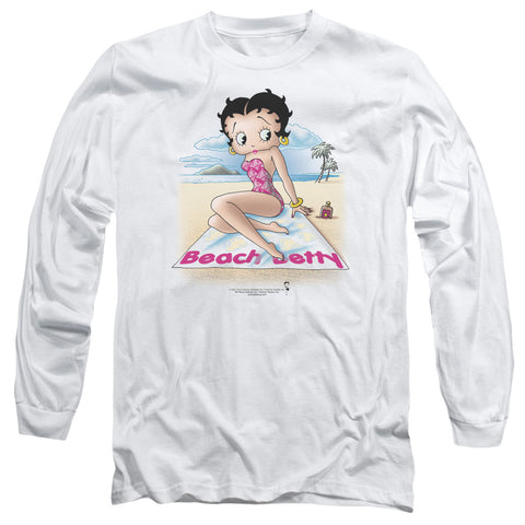 Betty Boop/beach Betty- L/s Adult 18/1 -white