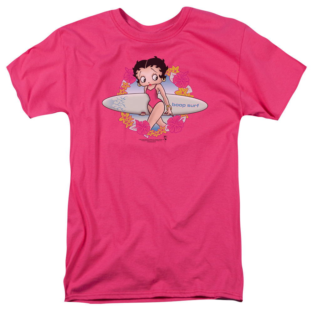 Betty Boop/surf - S/s Adult 18/1 - Hot Pink