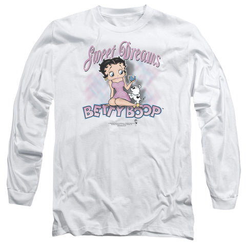 Betty Boop/sweet Dreams-l/s Adult 18/1-white