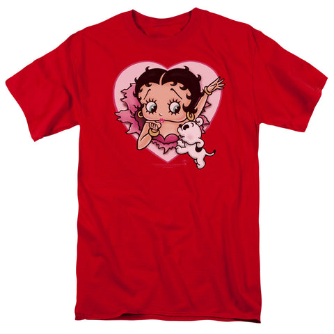 Betty Boop/i Love Betty-s/s Adult 18/1-red