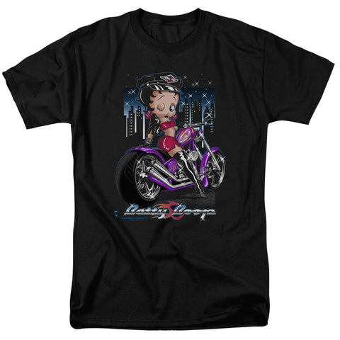 Betty Boop/city Chopper - S/s Adult 18/1 - Black