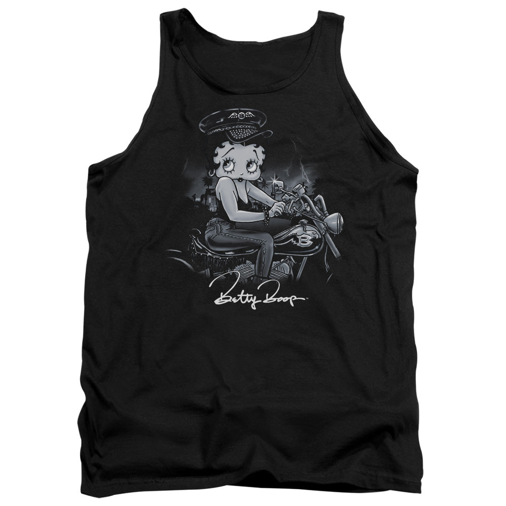 Betty Boop/storm Rider - Adult Tank - Black