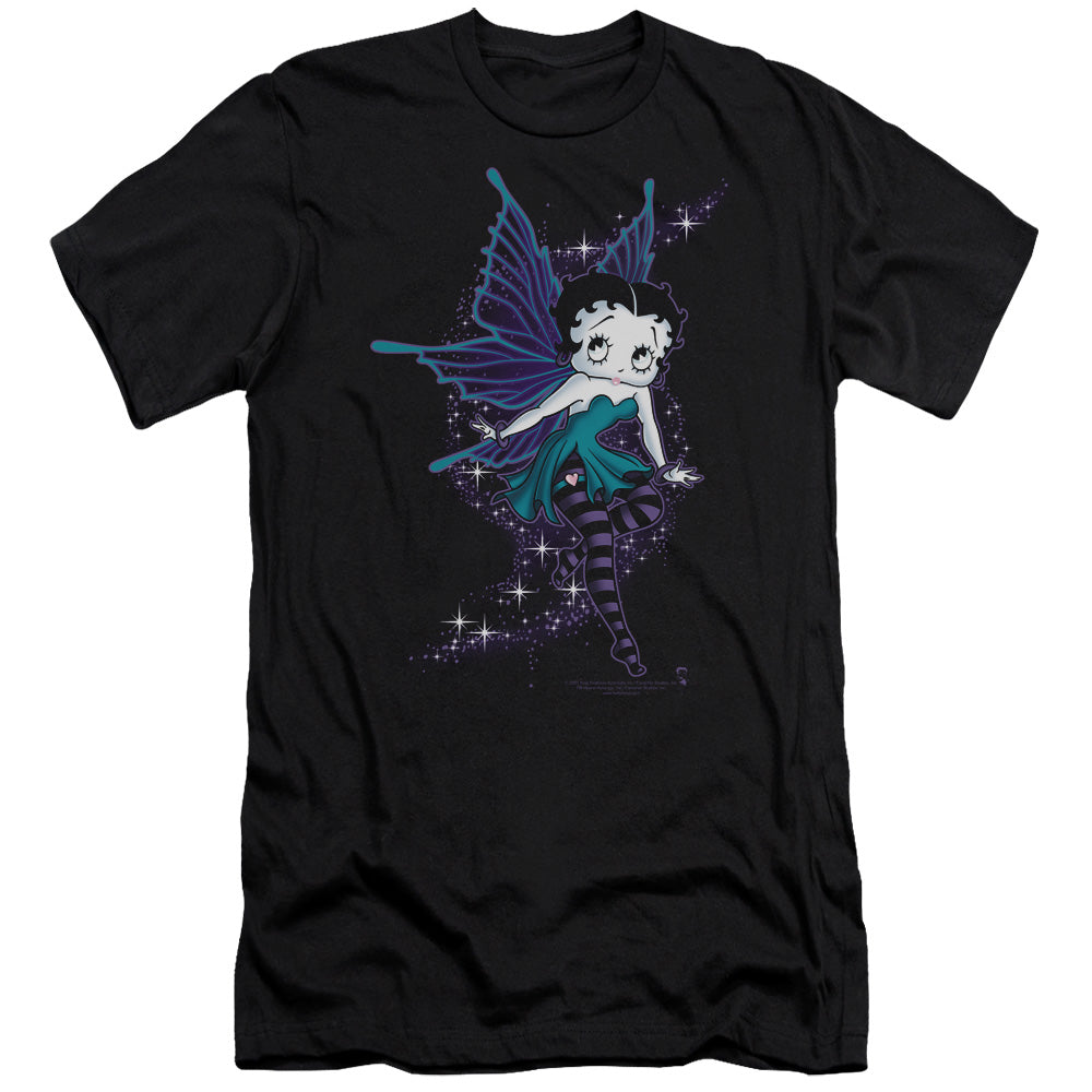 Betty Boop/sparkle Fairy-premuim Canvas Adult Slim Fit 30/1-black
