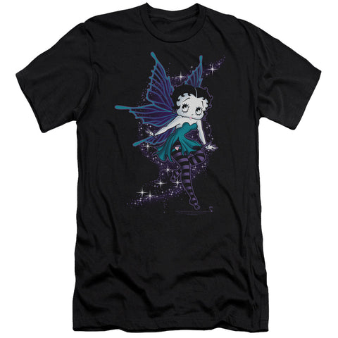 Betty Boop/sparkle Fairy-premuim Canvas Adult Slim Fit 30/1-black