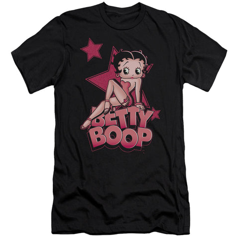 Betty Boop/sexy Star - S/s Adult 30/1 - Black
