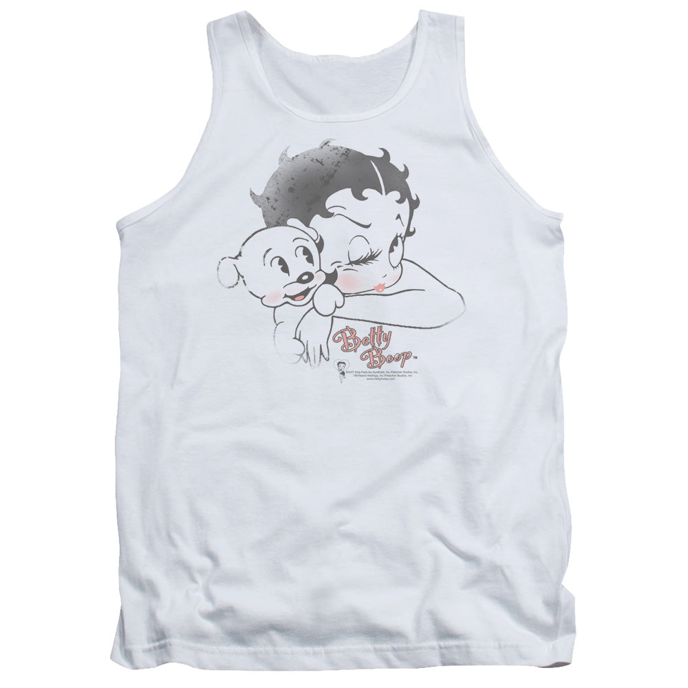 Betty Boop/vintage Wink - Adult Tank - White