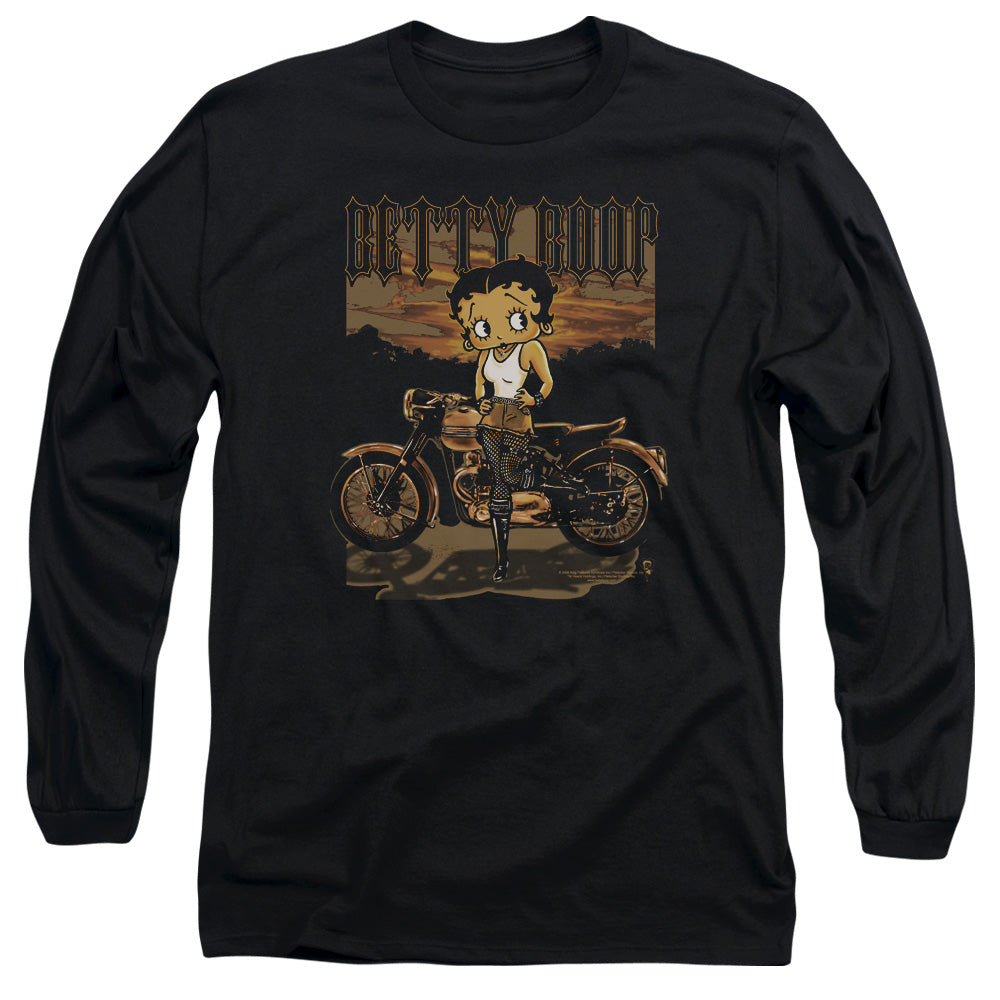 Betty Boop/rebel Rider - L/s Adult 18/1 - Black