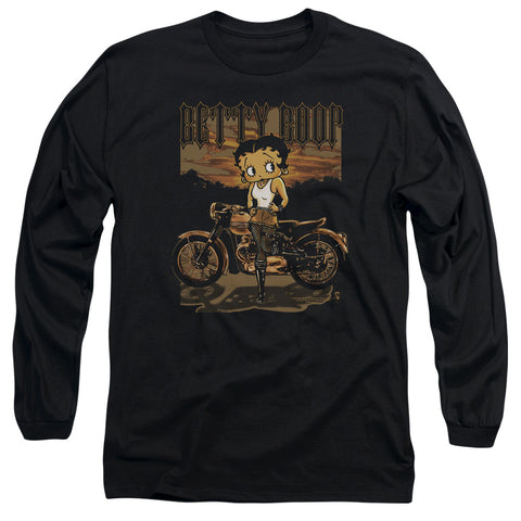 Betty Boop/rebel Rider - L/s Adult 18/1 - Black