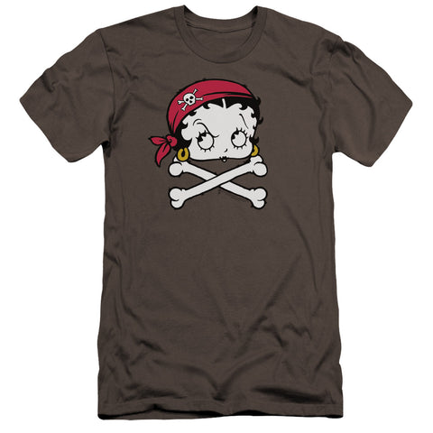 Betty Boop/pirate-premuim Canvas Adult Slim Fit 30/1-charcoal