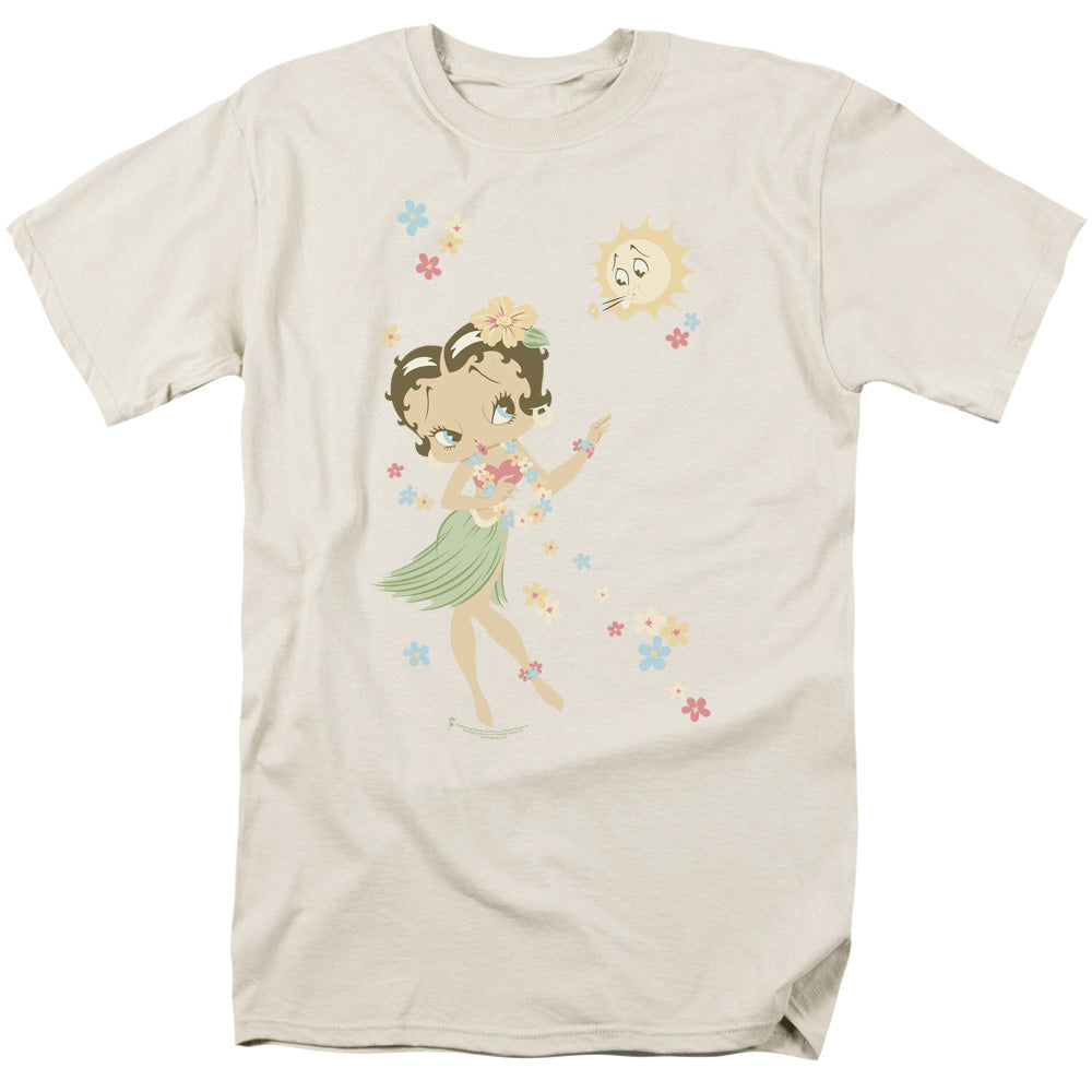 Betty Boop/hula Flowers - S/s Adult 18/1 - Cream