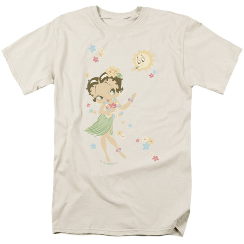 Betty Boop/hula Flowers - S/s Adult 18/1 - Cream